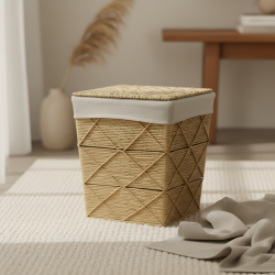 Straw Laundry Basket Medium
